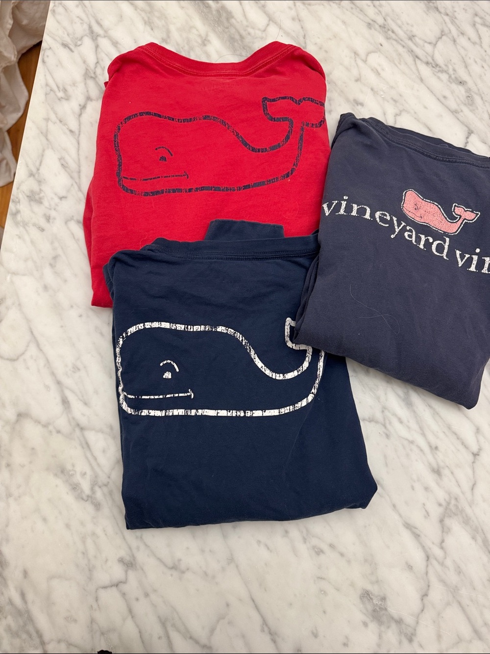 ❤️three Vineyard Vines Kids Long-Sleeve Tees size 12-14. GUC